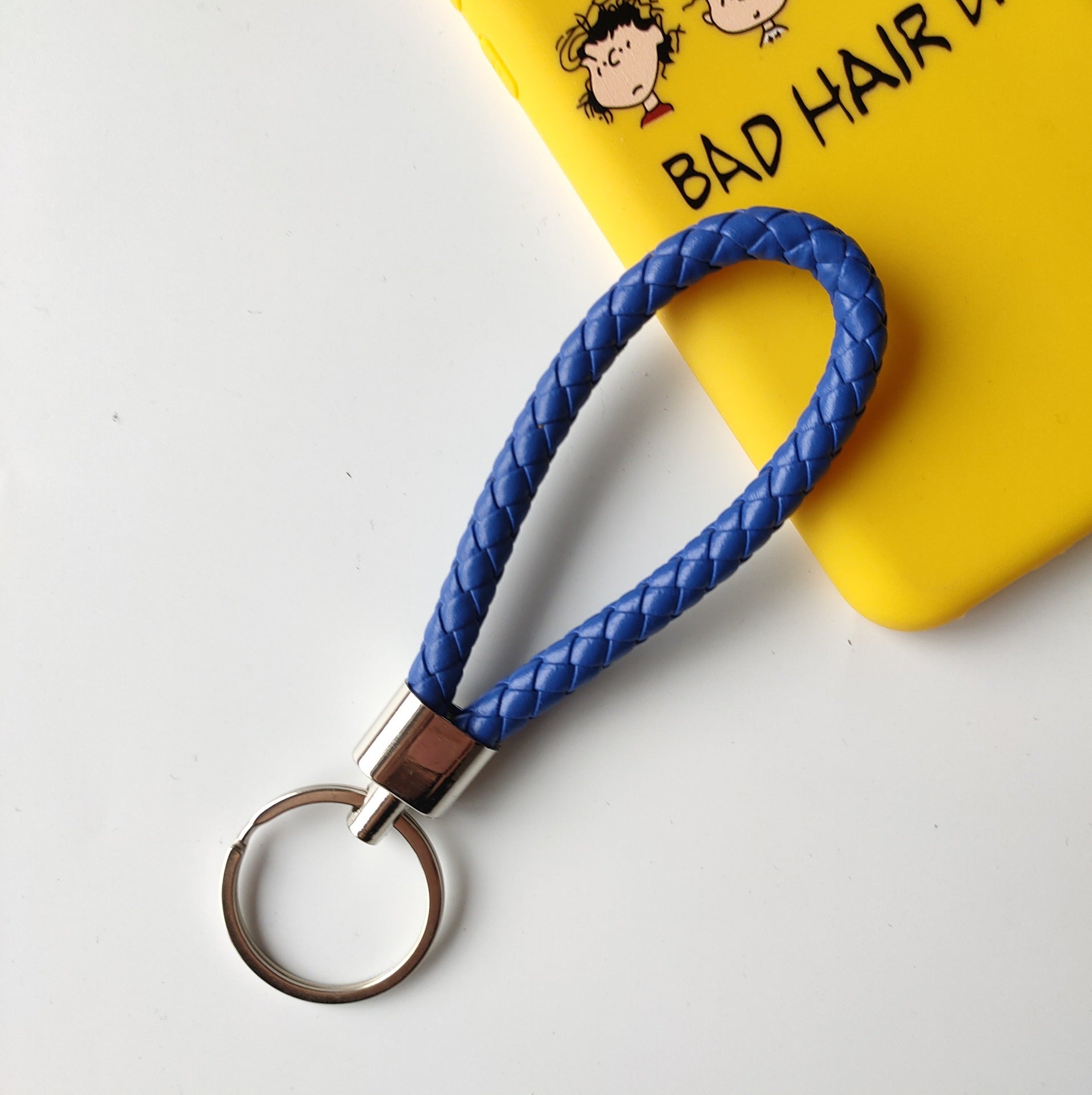 Wholesale Braided Color Leather Rope Keychain